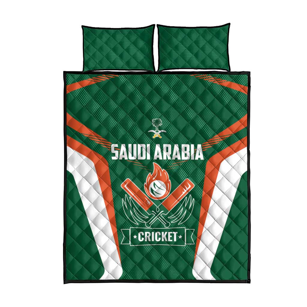 Saudi Arabia Cricket Quilt Bed Set TeamSaudi Go Champions - Wonder Print Shop