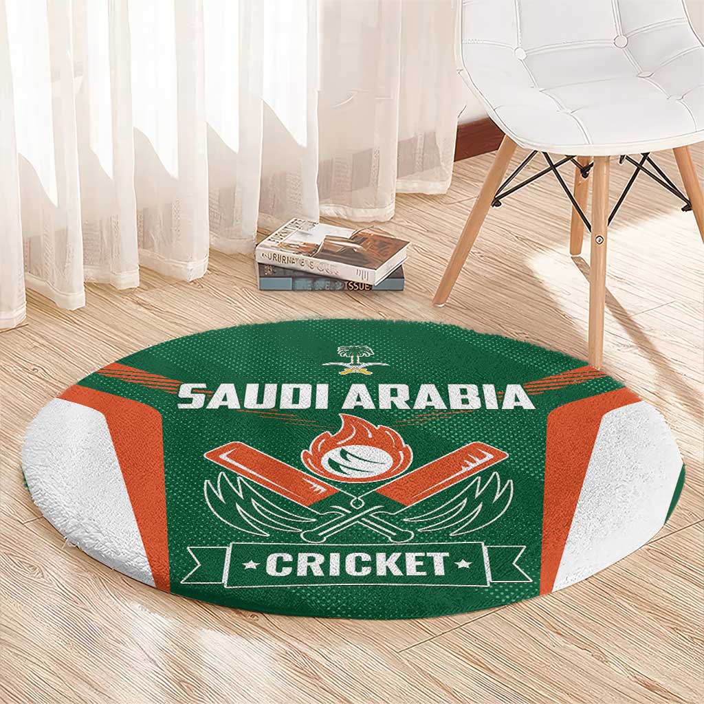 Saudi Arabia Cricket Round Carpet TeamSaudi Go Champions LT01