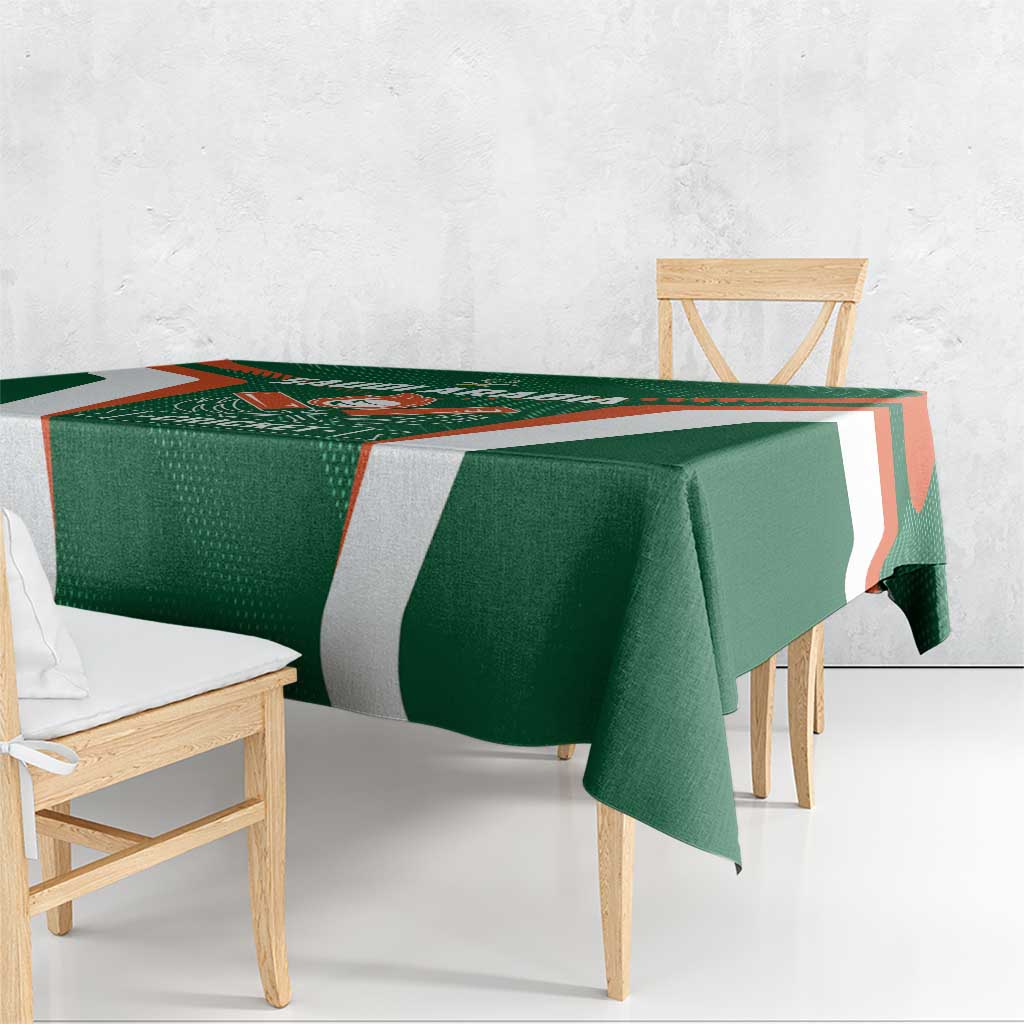 Saudi Arabia Cricket Tablecloth TeamSaudi Go Champions - Wonder Print Shop