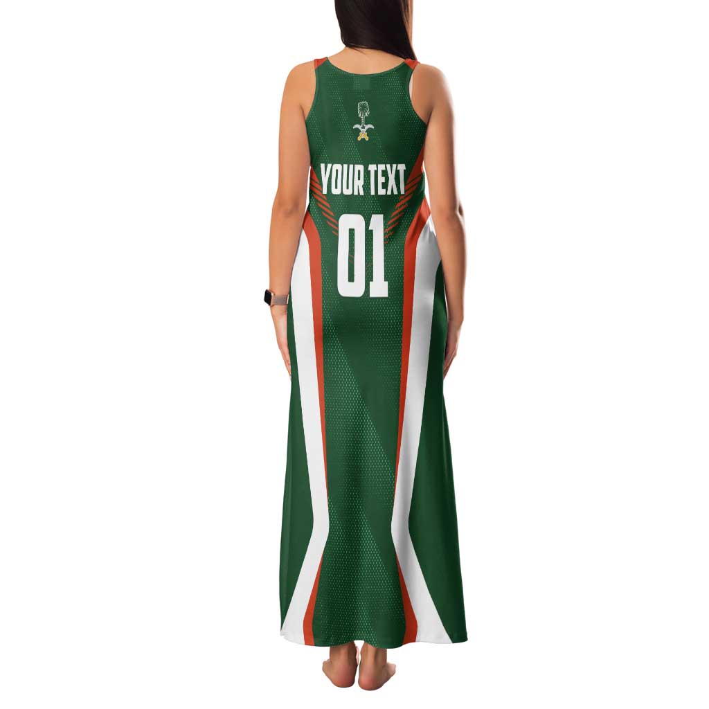 Custom Saudi Arabia Cricket Tank Maxi Dress TeamSaudi Go Champions - Wonder Print Shop