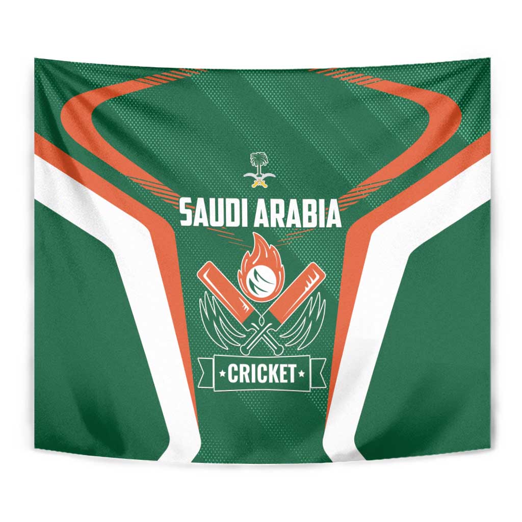 Saudi Arabia Cricket Tapestry TeamSaudi Go Champions - Wonder Print Shop