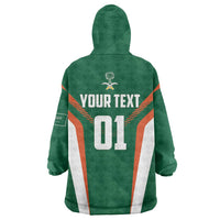 Custom Saudi Arabia Cricket Wearable Blanket Hoodie TeamSaudi Go Champions - Wonder Print Shop