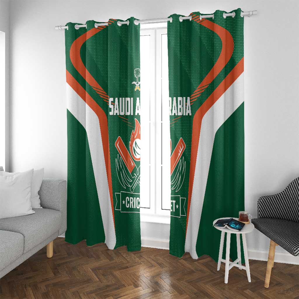 Saudi Arabia Cricket Window Curtain TeamSaudi Go Champions - Wonder Print Shop