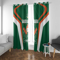Saudi Arabia Cricket Window Curtain TeamSaudi Go Champions - Wonder Print Shop