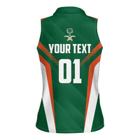 Custom Saudi Arabia Cricket Women Sleeveless Polo Shirt TeamSaudi Go Champions - Wonder Print Shop