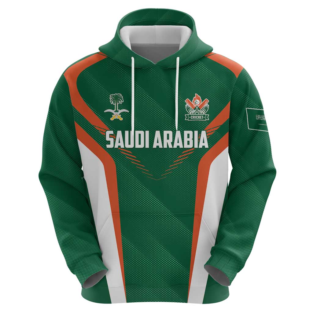 Custom Saudi Arabia Cricket Zip Hoodie TeamSaudi Go Champions - Wonder Print Shop