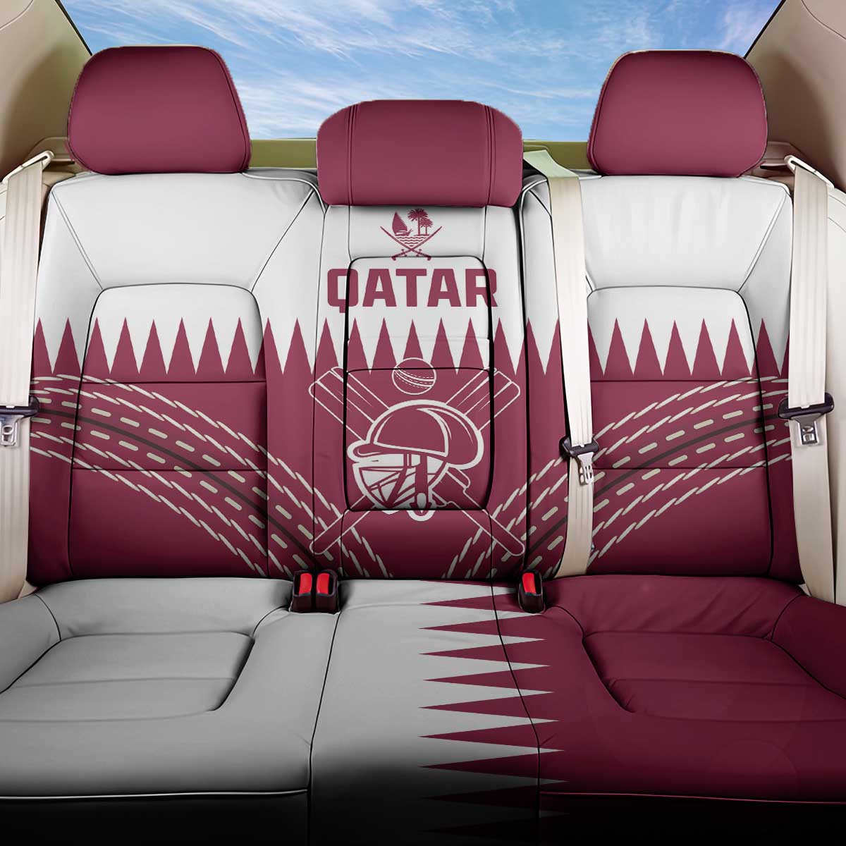 Qatar Cricket Back Car Seat Cover Come On Boys - Wonder Print Shop
