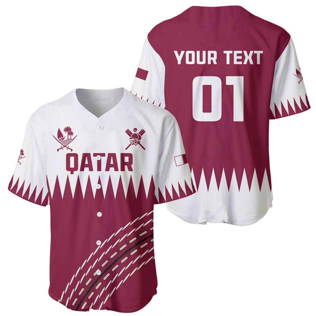Custom Qatar Cricket Baseball Jersey Come On Boys - Wonder Print Shop