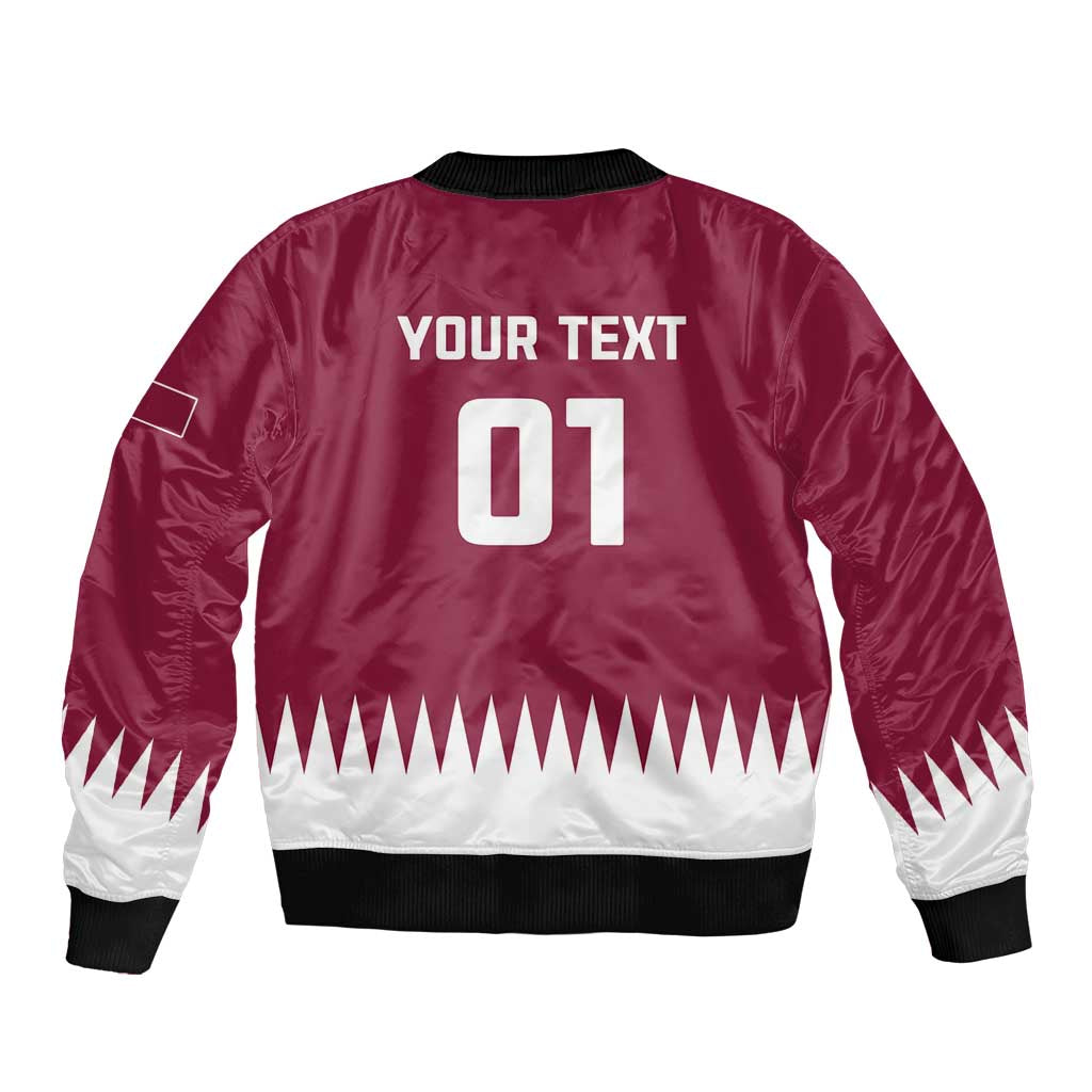 Custom Qatar Cricket Bomber Jacket Come On Boys - Wonder Print Shop