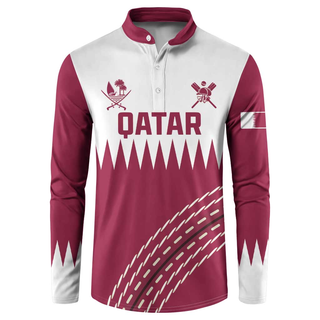 Custom Qatar Cricket Button Sweatshirt Come On Boys - Wonder Print Shop