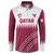 Custom Qatar Cricket Button Sweatshirt Come On Boys - Wonder Print Shop