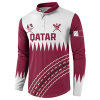 Custom Qatar Cricket Button Sweatshirt Come On Boys - Wonder Print Shop
