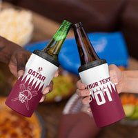 Custom Qatar Cricket 4 in 1 Can Cooler Tumbler Come On Boys - Wonder Print Shop