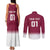 Custom Qatar Cricket Couples Matching Tank Maxi Dress and Long Sleeve Button Shirt Come On Boys - Wonder Print Shop
