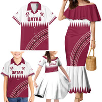 Custom Qatar Cricket Family Matching Mermaid Dress and Hawaiian Shirt Come On Boys - Wonder Print Shop