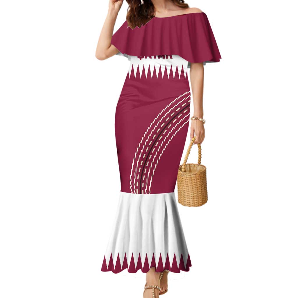 Custom Qatar Cricket Family Matching Mermaid Dress and Hawaiian Shirt Come On Boys - Wonder Print Shop