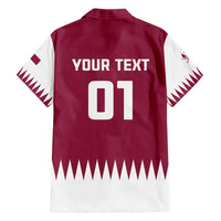 Custom Qatar Cricket Family Matching Off The Shoulder Long Sleeve Dress and Hawaiian Shirt Come On Boys - Wonder Print Shop