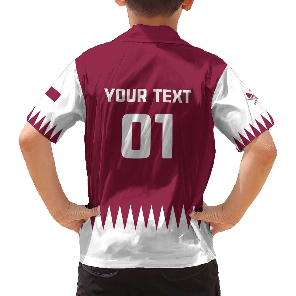 Custom Qatar Cricket Family Matching Off Shoulder Maxi Dress and Hawaiian Shirt Come On Boys - Wonder Print Shop