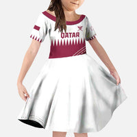 Custom Qatar Cricket Family Matching Off Shoulder Maxi Dress and Hawaiian Shirt Come On Boys - Wonder Print Shop