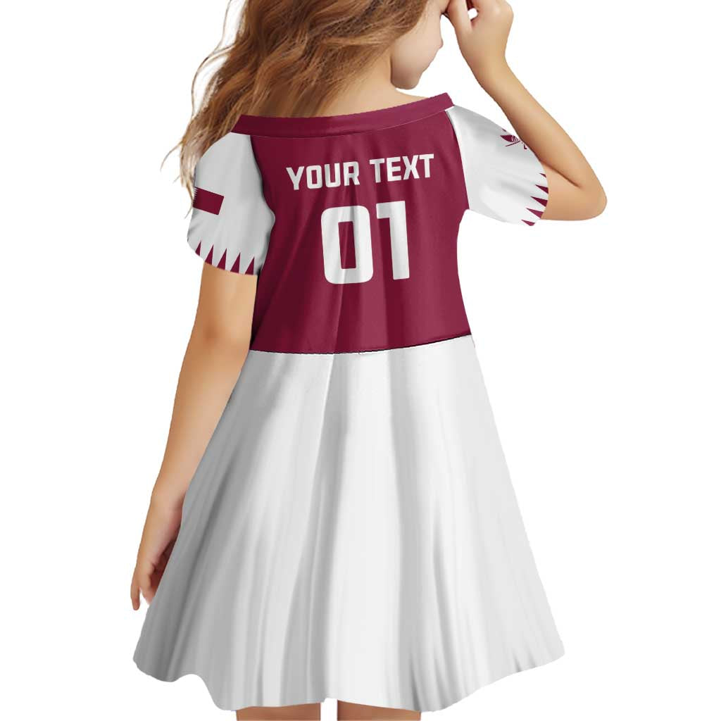 Custom Qatar Cricket Family Matching Off Shoulder Short Dress and Hawaiian Shirt Come On Boys - Wonder Print Shop