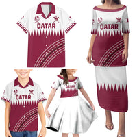 Custom Qatar Cricket Family Matching Puletasi and Hawaiian Shirt Come On Boys - Wonder Print Shop