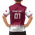 Custom Qatar Cricket Family Matching Short Sleeve Bodycon Dress and Hawaiian Shirt Come On Boys - Wonder Print Shop