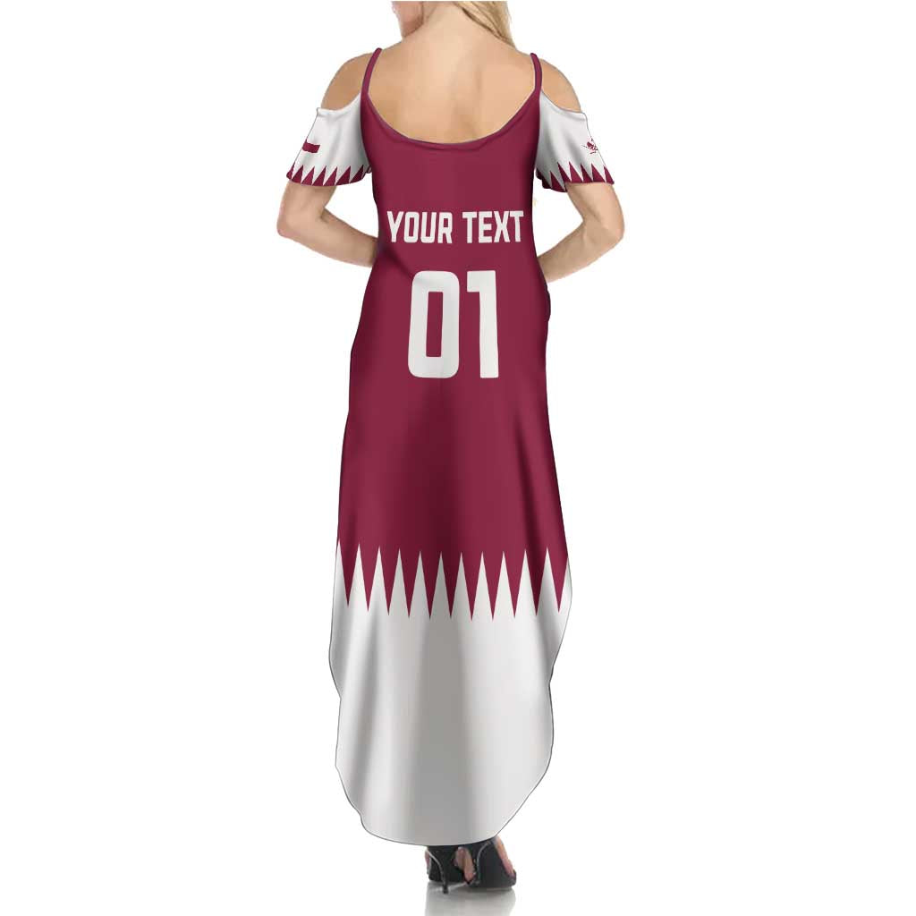 Custom Qatar Cricket Family Matching Summer Maxi Dress and Hawaiian Shirt Come On Boys - Wonder Print Shop