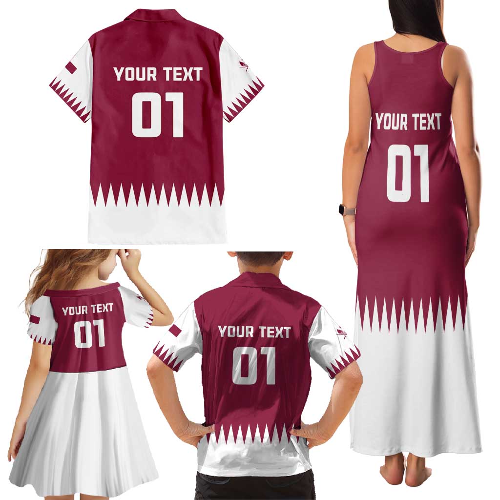 Custom Qatar Cricket Family Matching Tank Maxi Dress and Hawaiian Shirt Come On Boys - Wonder Print Shop