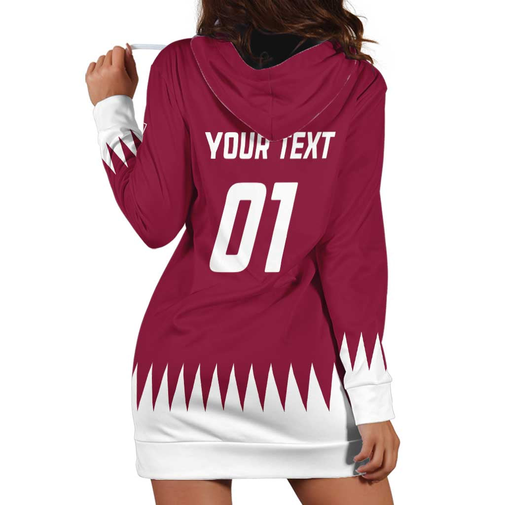 Custom Qatar Cricket Hoodie Dress Come On Boys - Wonder Print Shop