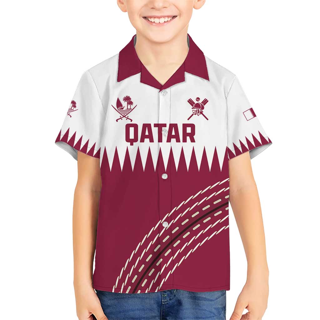 Custom Qatar Cricket Kid Hawaiian Shirt Come On Boys - Wonder Print Shop