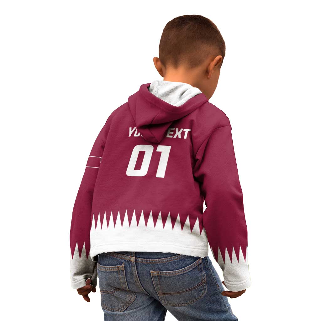 Custom Qatar Cricket Kid Hoodie Come On Boys - Wonder Print Shop