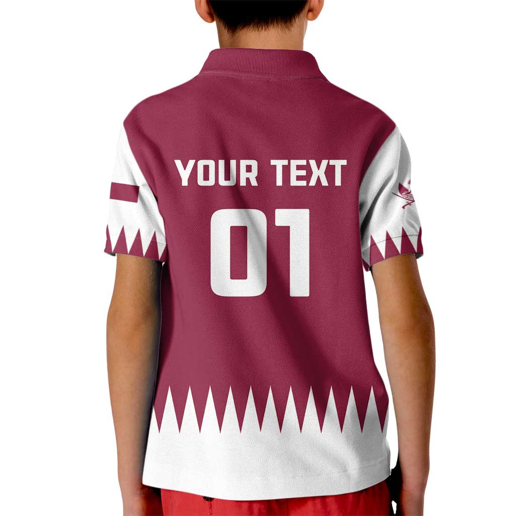 Custom Qatar Cricket Kid Polo Shirt Come On Boys - Wonder Print Shop