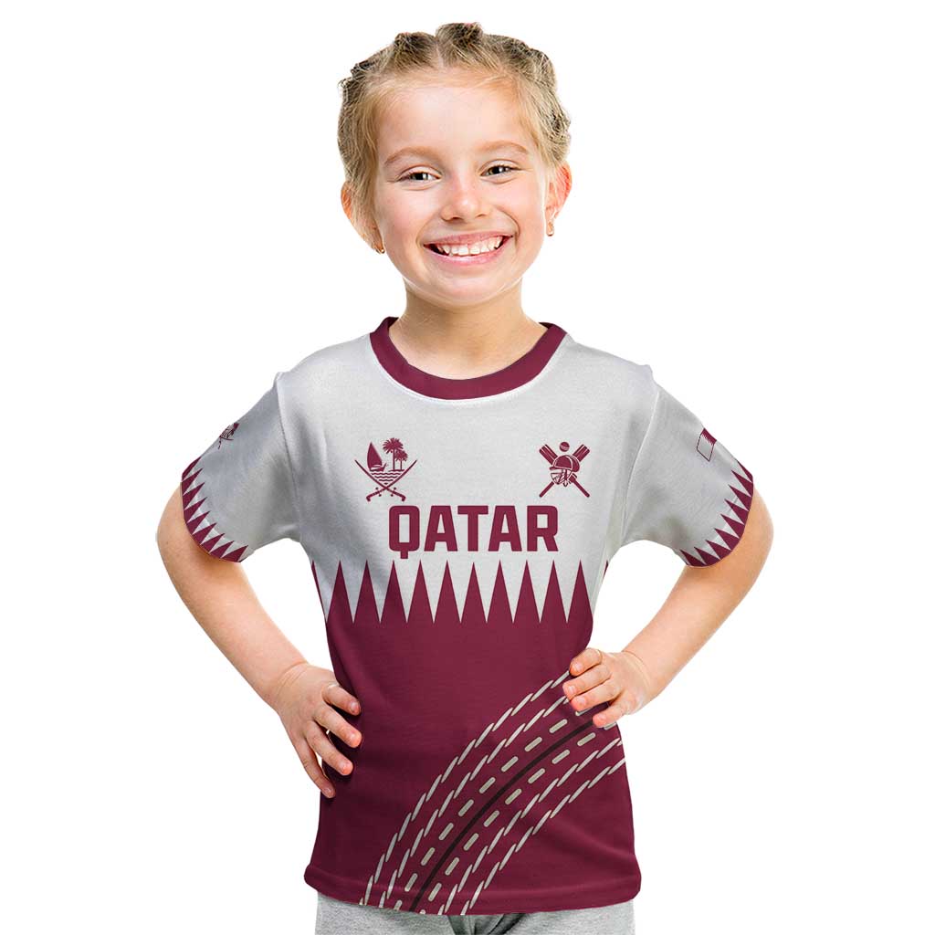 Custom Qatar Cricket Kid T Shirt Come On Boys - Wonder Print Shop
