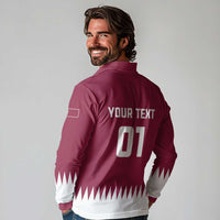 Custom Qatar Cricket Long Sleeve Polo Shirt Come On Boys - Wonder Print Shop
