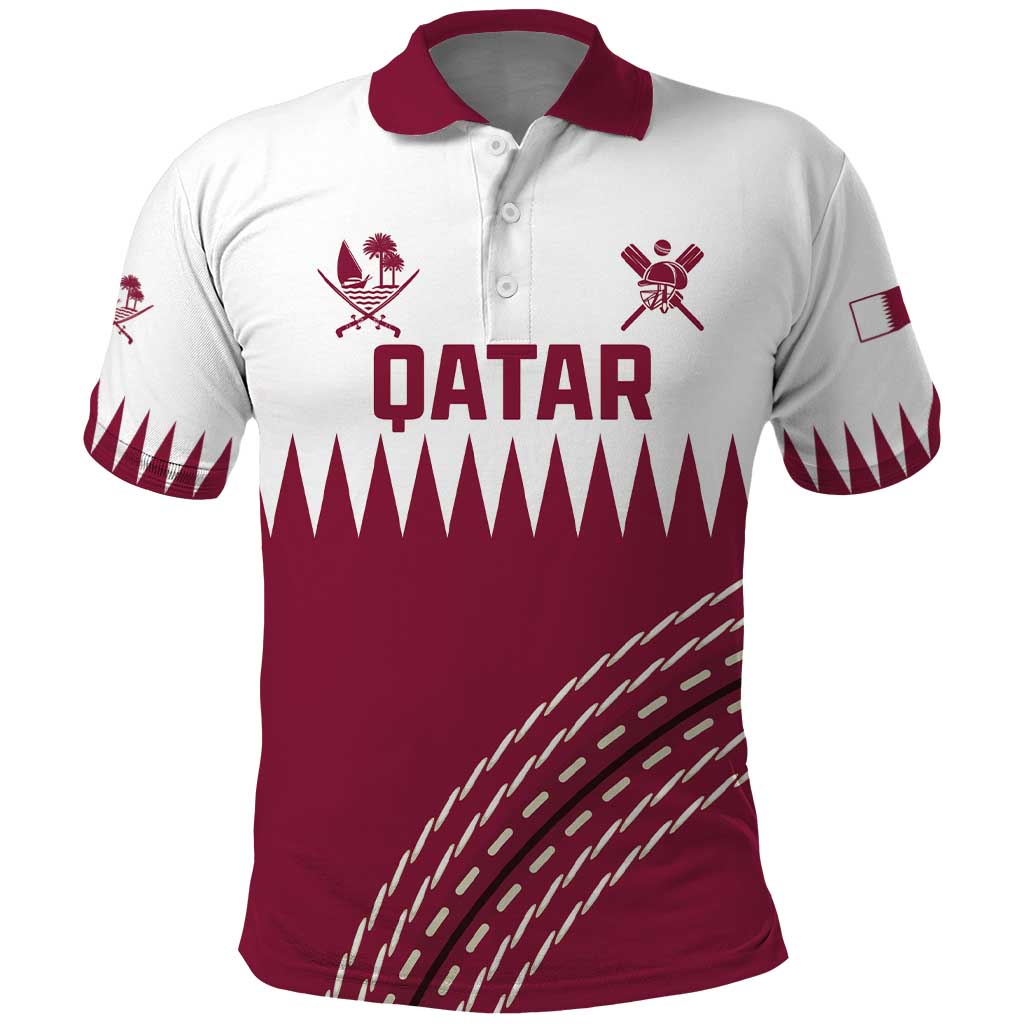 Custom Qatar Cricket Polo Shirt Come On Boys - Wonder Print Shop