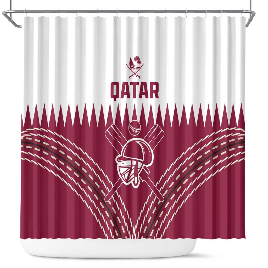 Qatar Cricket Shower Curtain Come On Boys LT01