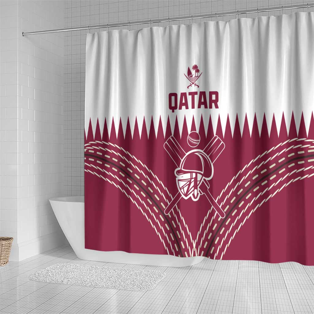 Qatar Cricket Shower Curtain Come On Boys LT01