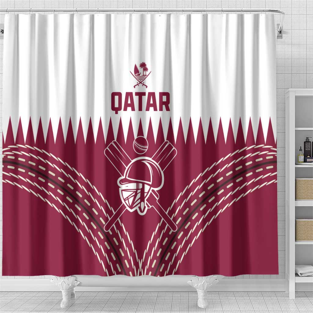 Qatar Cricket Shower Curtain Come On Boys LT01