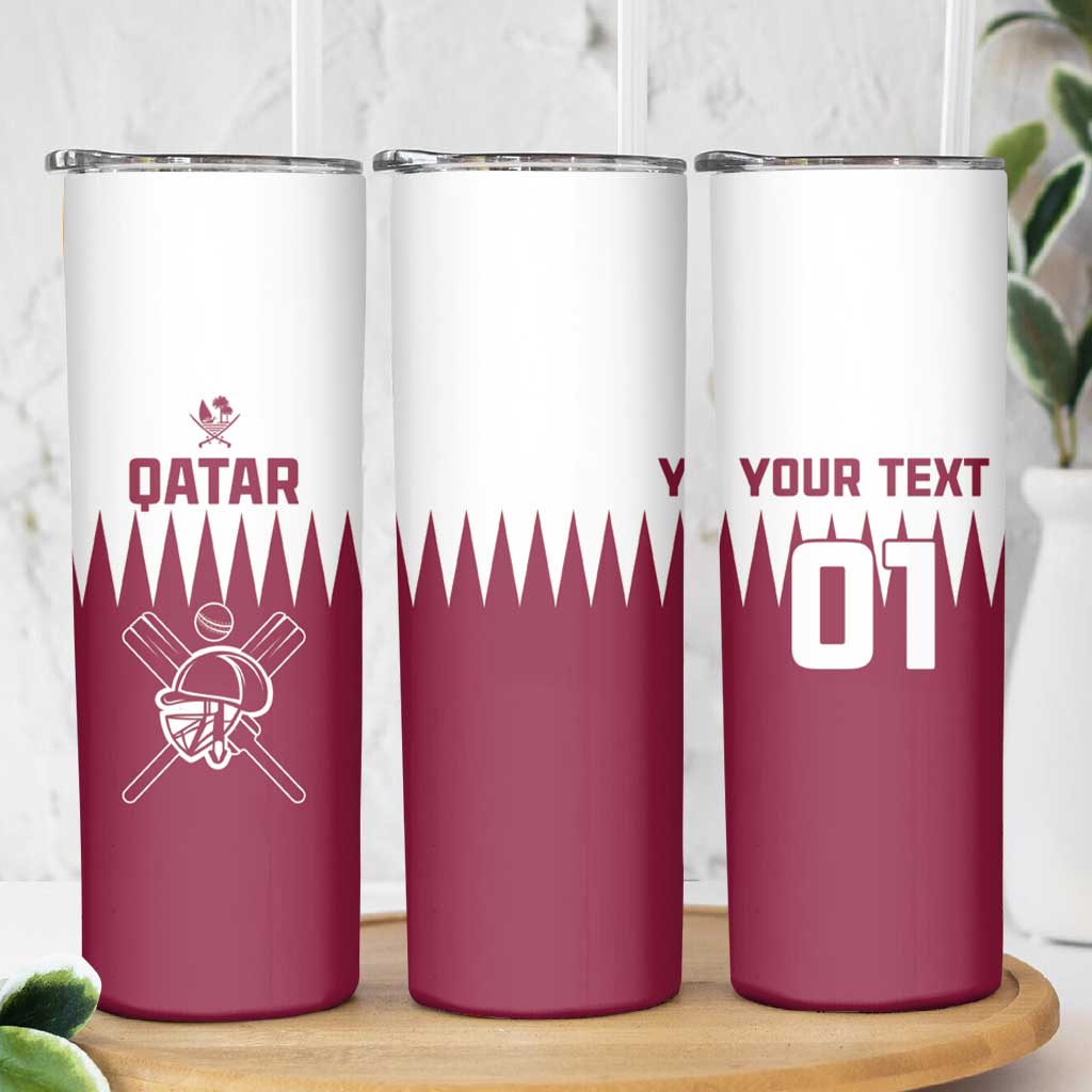 Custom Qatar Cricket Skinny Tumbler Come On Boys - Wonder Print Shop