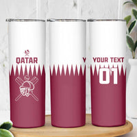 Custom Qatar Cricket Skinny Tumbler Come On Boys - Wonder Print Shop