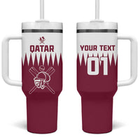 Custom Qatar Cricket Tumbler With Handle Come On Boys - Wonder Print Shop
