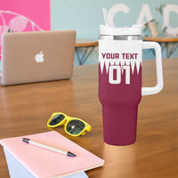 Custom Qatar Cricket Tumbler With Handle Come On Boys - Wonder Print Shop