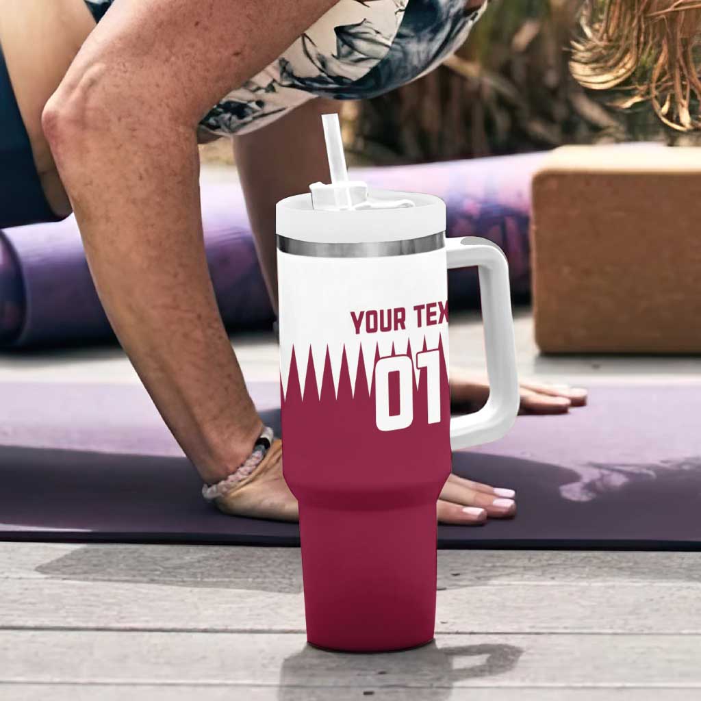 Custom Qatar Cricket Tumbler With Handle Come On Boys - Wonder Print Shop
