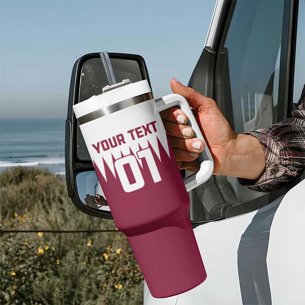 Custom Qatar Cricket Tumbler With Handle Come On Boys - Wonder Print Shop