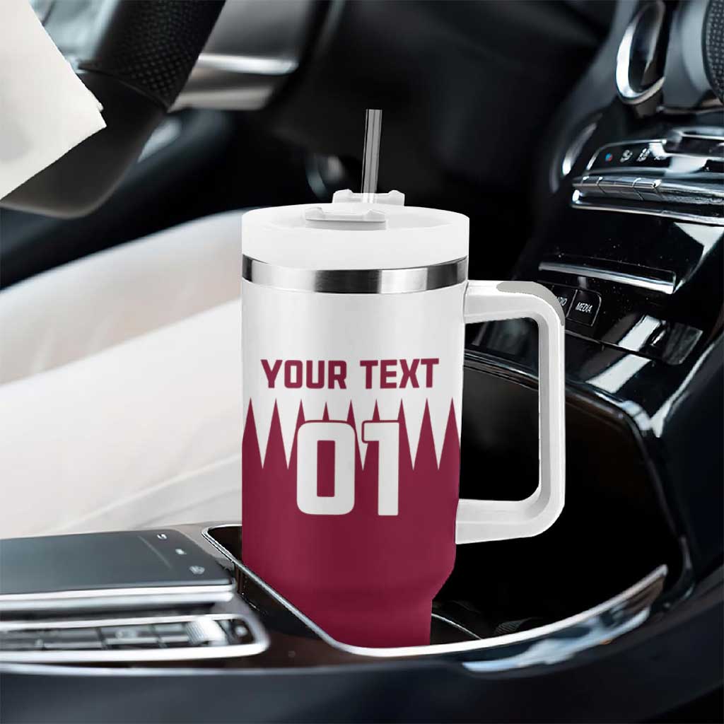 Custom Qatar Cricket Tumbler With Handle Come On Boys - Wonder Print Shop