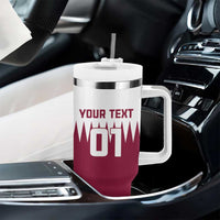 Custom Qatar Cricket Tumbler With Handle Come On Boys - Wonder Print Shop