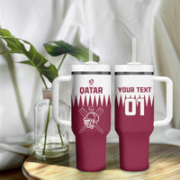 Custom Qatar Cricket Tumbler With Handle Come On Boys - Wonder Print Shop