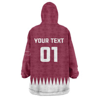 Custom Qatar Cricket Wearable Blanket Hoodie Come On Boys - Wonder Print Shop