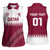 Custom Qatar Cricket Women Sleeveless Polo Shirt Come On Boys - Wonder Print Shop