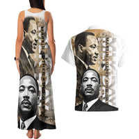 Martin Luther King Jr Day Couples Matching Tank Maxi Dress and Hawaiian Shirt MLK His Dream Still Matters - Wonder Print Shop
